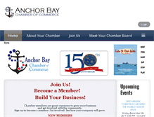 Tablet Screenshot of anchorbaychamber.com